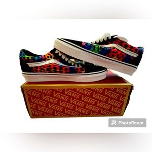 Vans Women Old Skool Rainbow leopard Print Shoes